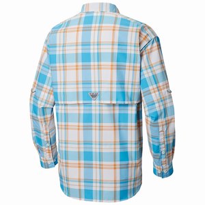 Columbia PFG Super Bahama™ Långärmad Tröja Herr Blå/Vita (BLEUW3681)